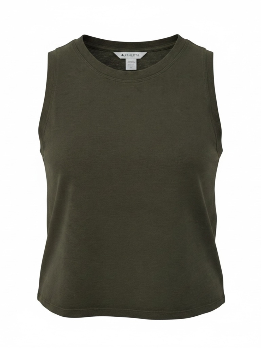 Athleta Women's Olive Green Sleeveless Crewneck Tank - Size Medium